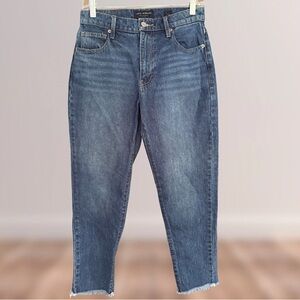 NWOT Lucky Brand Drew Mom High Rise Raw Hem Jeans